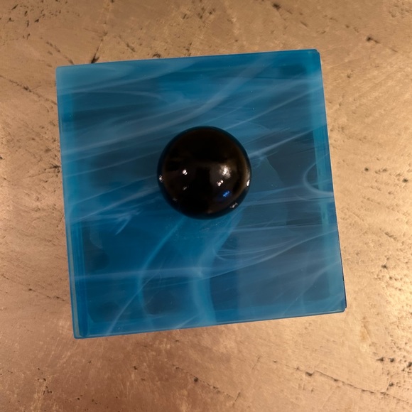 Glass Art Box with Feet & Mirror - Picture 4 of 11